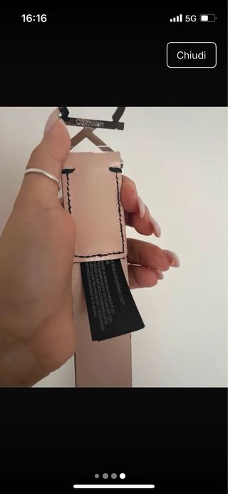 Cintura Calvin Klein rosa con logo CK