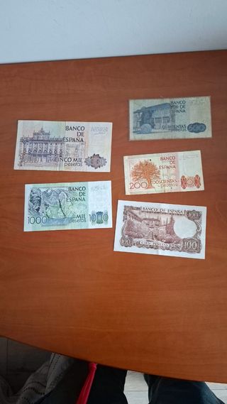 Lote 5 Billetes Antiguos España