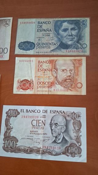 Lote 5 Billetes Antiguos España