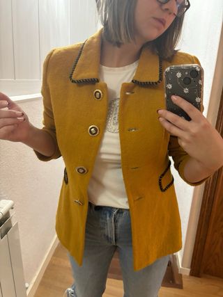 Blazer vintage retro amarillo