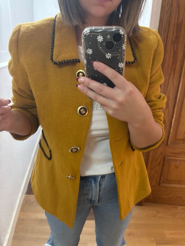 Blazer vintage retro amarillo
