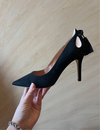 Zapatos de tacón ante negro La Strada T39