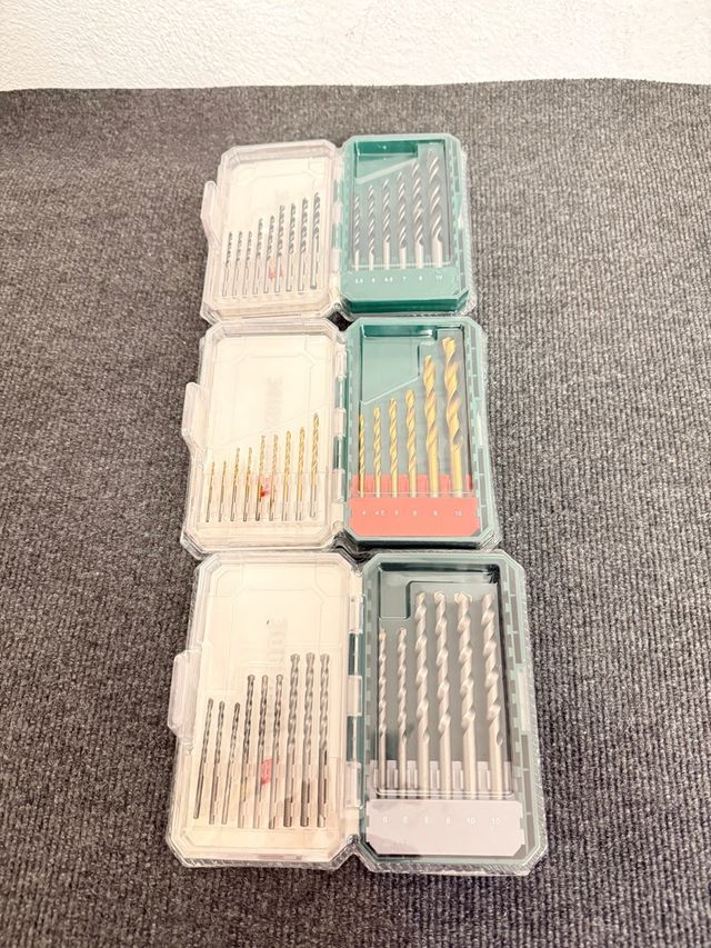 Brocas Parkside Set Madera/Metal/Piedra