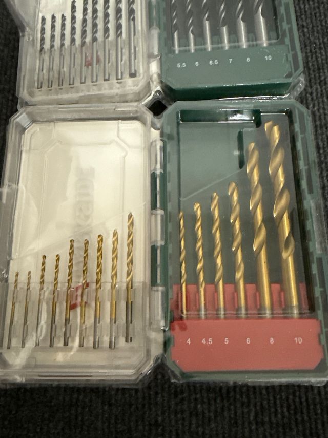 Brocas Parkside Set Madera/Metal/Piedra