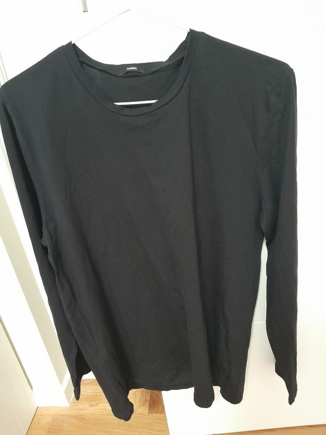 Camiseta Yess Talla XL Manga Larga Azul Marino