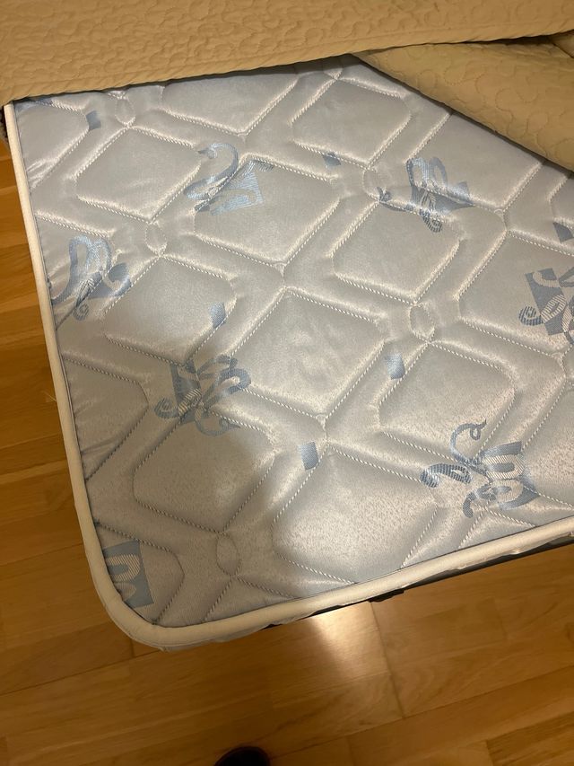 Cabeceros, colchones, somieres y mesilla