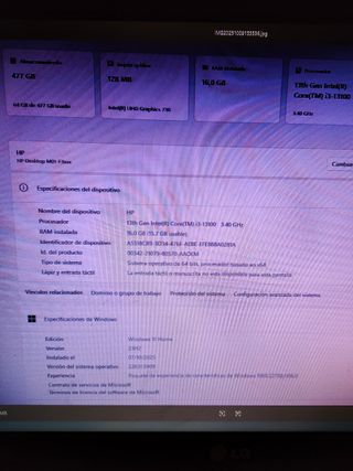 HP M01-F3016ns Intel Core i3-13100 16GB RAM 500GB 