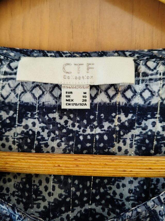 Vestido corto estampado geométrico