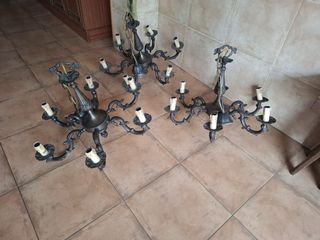 Lámparas de bronce estilo antiguo
