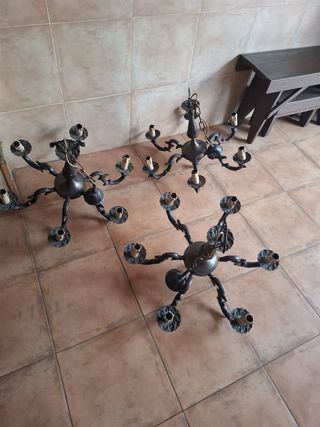 Lámparas de bronce estilo antiguo