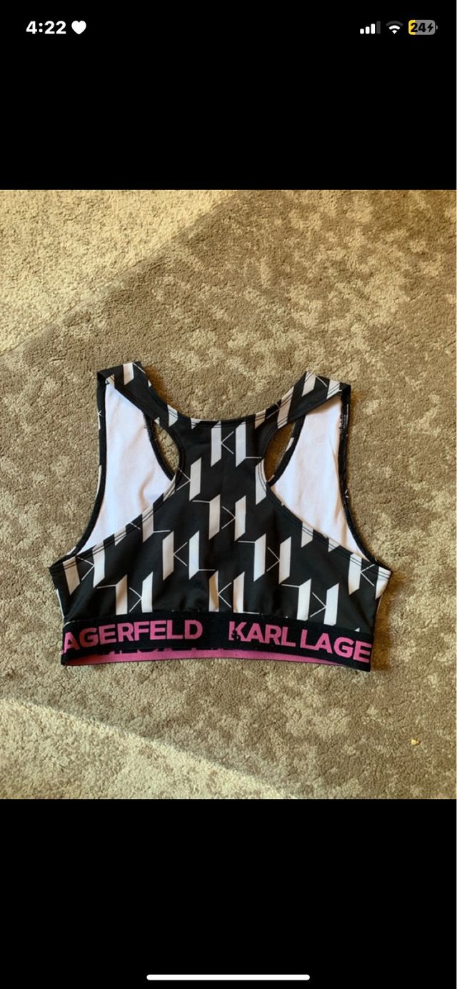 Top Karl Lagerfeld nero/rosa