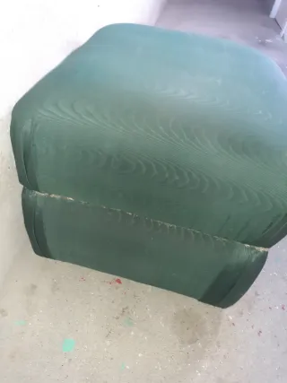 Puf -taburete  verde de tela ver medidas