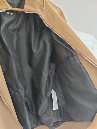 Cazadora Bomber hombre Zara Camel Talla XL