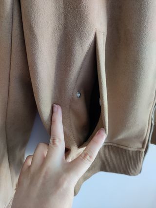 Cazadora Bomber hombre Zara Camel Talla XL