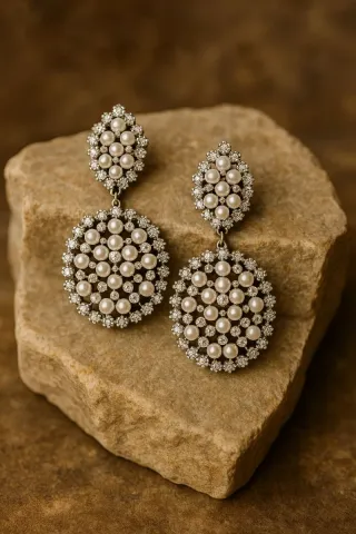Pendientes Vintage Perlas y Circonitas