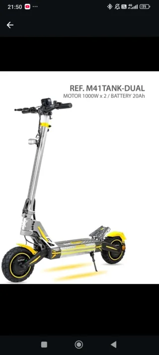 Patinete Ecoxtrem M41 2000w ultimate
 Dual Motor