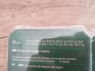 Set de brocas para madera