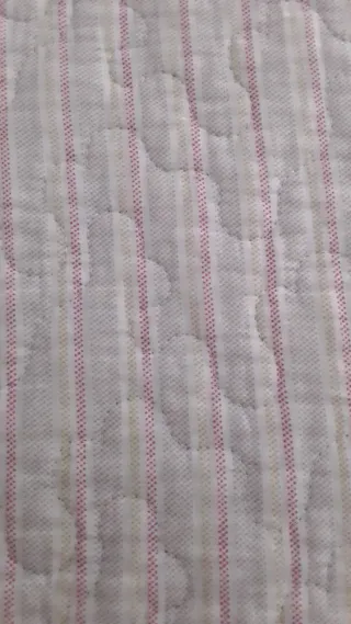 Colcha Cama 90cm Rosa y Blanca