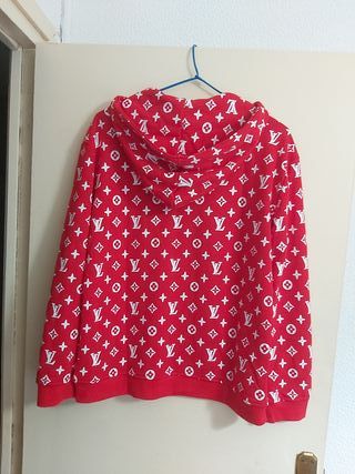 Sudadera Supreme Roja Estampada