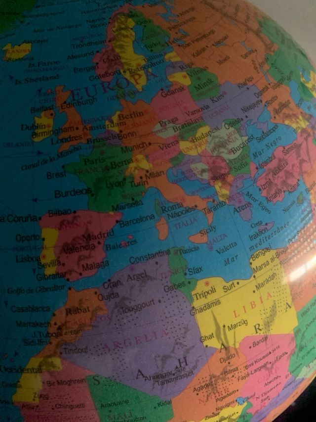 Globo terráqueo lámpara