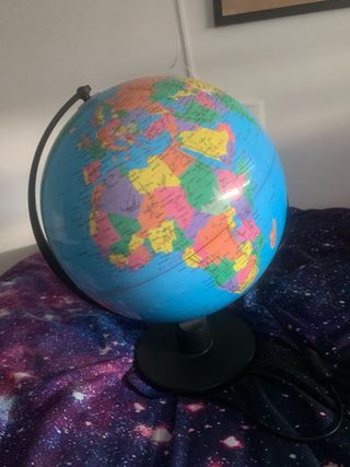 Globo terráqueo lámpara