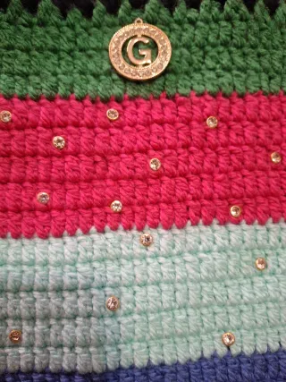 Bolso BELLA de crochet multicolor 