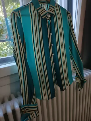 Camicia elegante in seta a righe