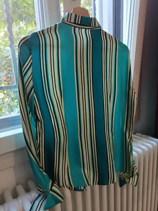 Camicia elegante in seta a righe