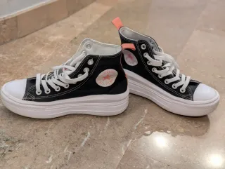 Botas Converse Niña Negras y Rosas