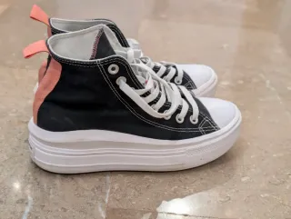 Botas Converse Niña Negras y Rosas