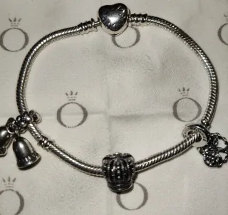 Pulsera Pandora Original Plata Corazón