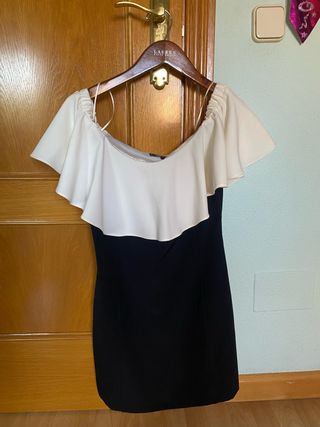 Vestido Greencoast blanco y negro