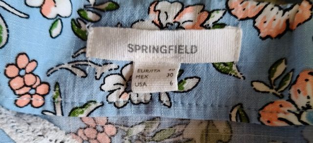 Vestido floral azul pastel