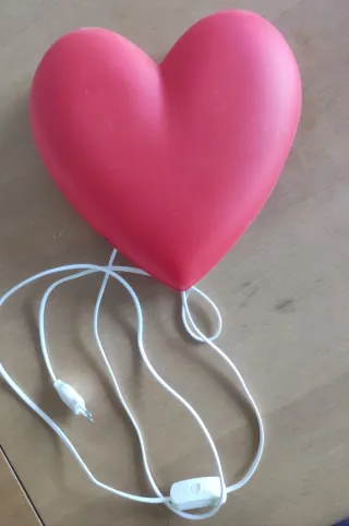 Lámpara Corazón Roja