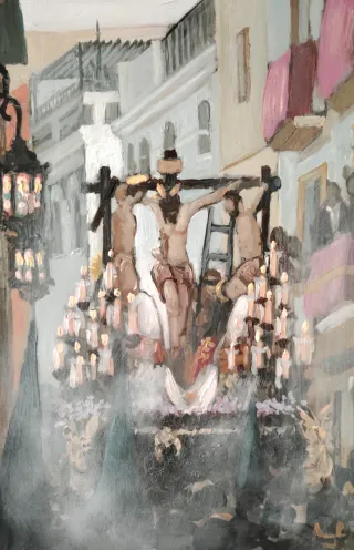 Cuadro Semana Santa Sevilla Hermandad  Carreteria
