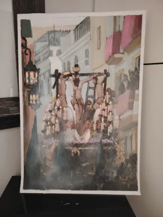 Cuadro Semana Santa Sevilla Hermandad  Carreteria