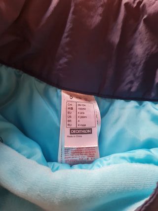 Pantalón nieve Decathlon 4 años