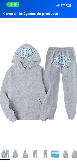 Chándal gris con logo