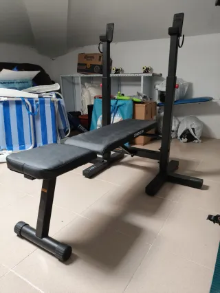 Banco musculación rack plegable