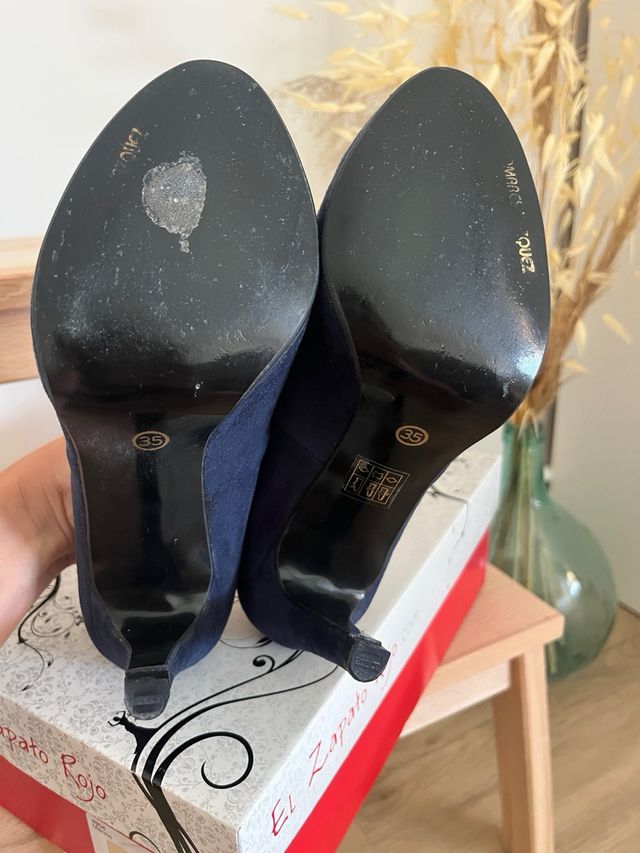 Zapatos de tacón PEZR azul talla 35