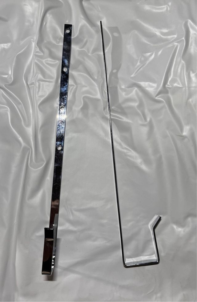 2 Colgadores Metal Plateado