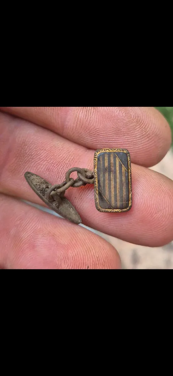 Gemelos Vintage Rayas Doradas y Negras