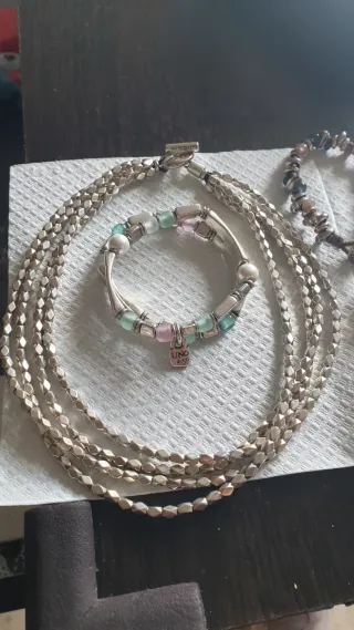 Conjunto de Joyas Plata y Rosa