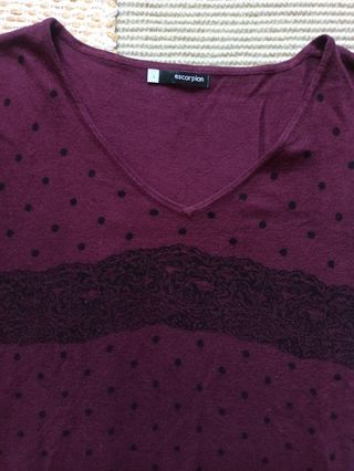Jersey Escorpión, granate, talla L