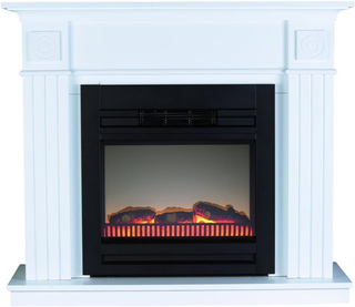 Camino Elettrico con Cornice Legno Caminetto 1800W