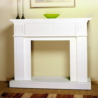 Camino Elettrico con Cornice Legno Caminetto 1800W