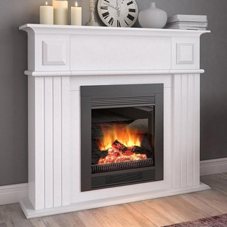 Camino Elettrico con Cornice Legno Caminetto 1800W