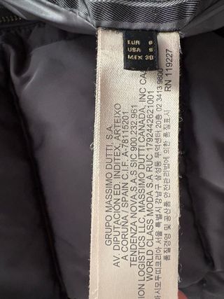 Plumífero Massimo Dutti Negro Extra Warm