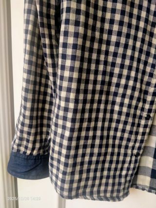 Camisa cuadros azul y blanco Talla L