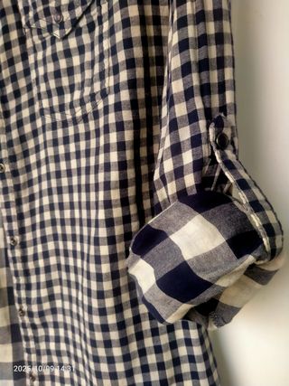 Camisa cuadros azul y blanco Talla L